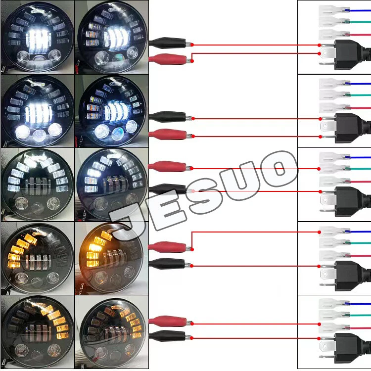 Pair 7" Inch Round LED Headlights DRL for Ford F1 1948 1949 1950 1951 1952 - Image 4 of 4