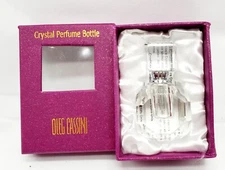 OLEG CASSINI Leaded Crystal Perfume Bottle Venezia -Signed NEW