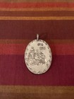 American Bicentennial Liberty Bell Pendant Hand Engraved Pewter Vintage — photo 1