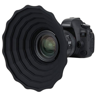 Silicone Lens Hood for Canon Nikon DSLR Camera Lens Outside Diameter...