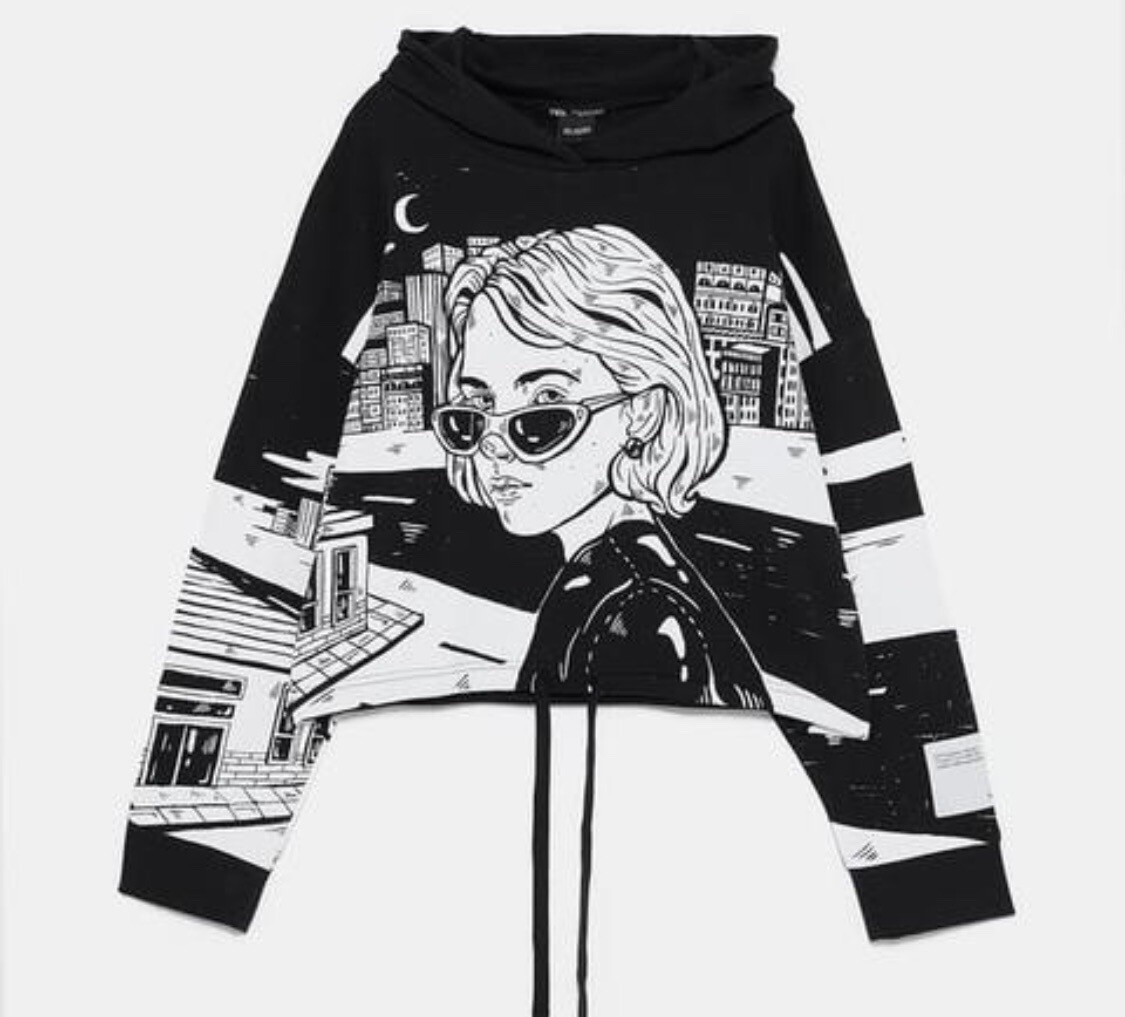 MUVEIL WORK - MUVEIL Tシャツ　beautiful people CLANE ZARA ZARA x ANA MUSHELL Sweatshirt Hoodie Top Small S crop Street