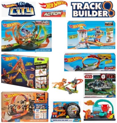 Hot Wheels Toy Track Builder/City/Cars/Haulers/Trucks/Action Track & Play Sets