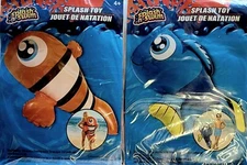 Splash N Swim Pool Floats Beach Water Toys Set of 2:Clownfish Blue Tang Fish New