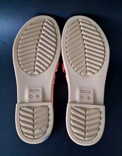 CROCS *Tulum* ladies Coral Strappy Buckle Casual Sandals Uk Size 5 (Euro 37-38). - Imagen 9 de 12