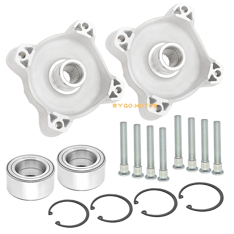 Front Wheel Hubs & Bearings & Studs Kits for Polaris RZR 800 RZR S 800 2008-2014 - Image 4 of 4
