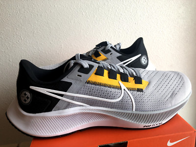 Nike Air Zoom Pegasus 38 PITTSBURGH STEELERS Grey Black Yllw 12.5 DJ0852 001 NFL