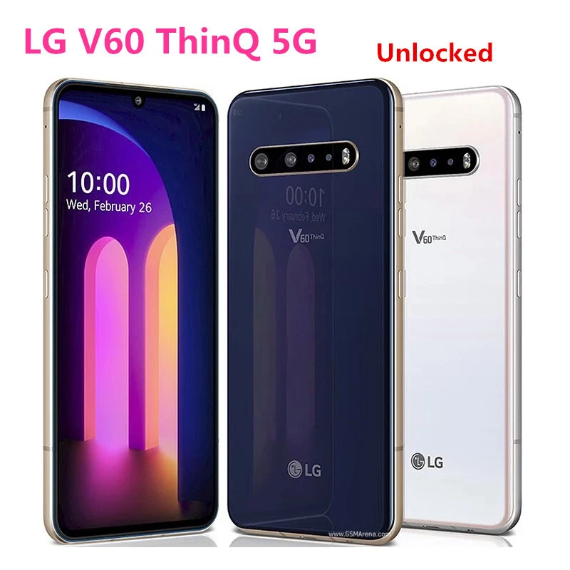 New Sealed LG V60 ThinQ 5G LM-V600AM V600TM V600VM 128GB Unlocked Smartphone