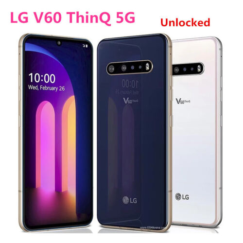 LG V60 ThinQ 5G LM-V600AM V600TM V600VM 128GB Unlocked Smartphone - New Sealed - Afbeelding 1 van 15