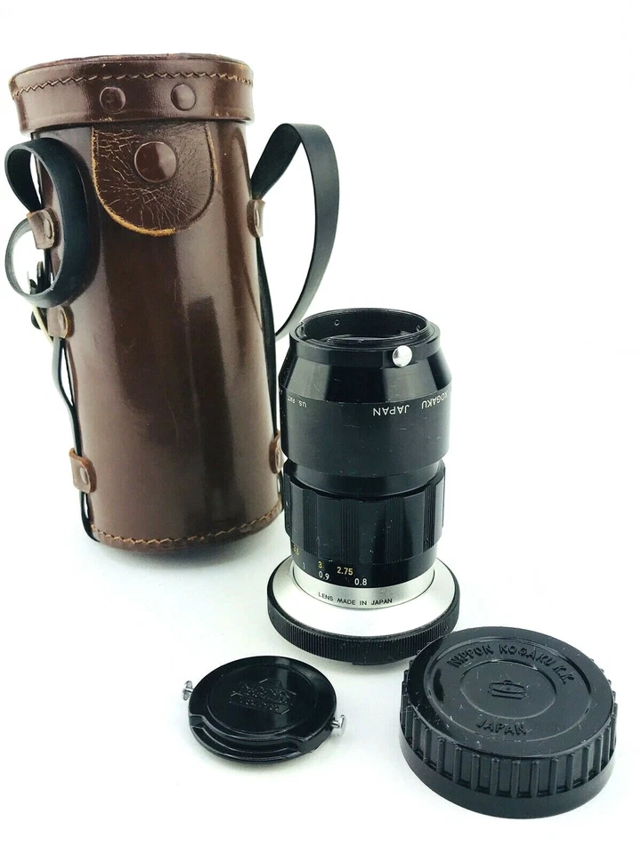 NIKON Nikkor-T F=10.5cm 1:4 mf lens No.405780w front cap W/ Case Nippon Kogaku - Image 4 of 4