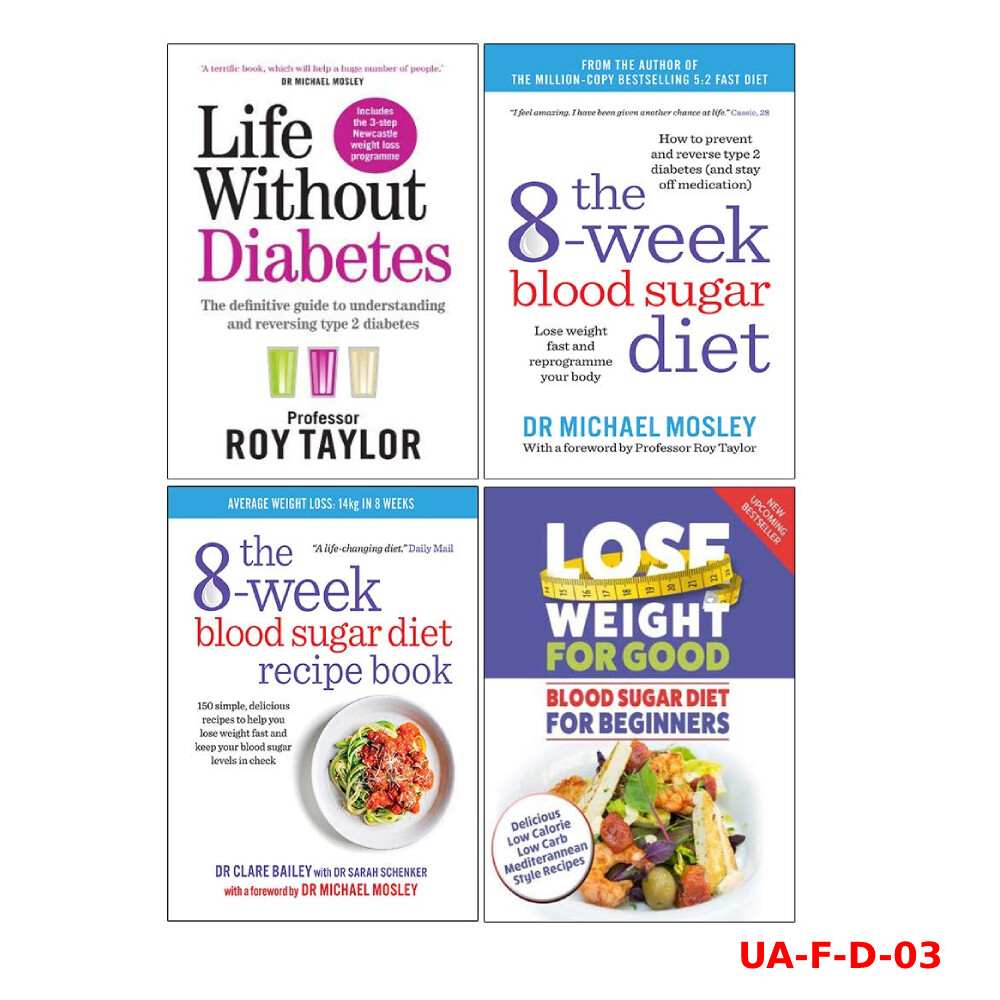 Life Without Diabetes,8-Week Blood,8-week Blood Sugar Diet 4Books Collection Set