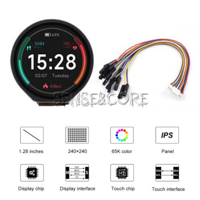1.28'' IPS Capacitive Touch LCD Display Screen For Raspberry Pi/Pico STM32-