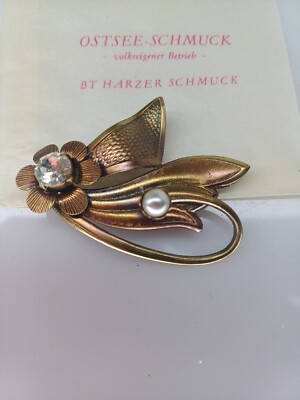  DDR Mode Schmuck In OVP Vintage Ostalgie VEB Ostseeschmuck BT Harzer S.  B 51 