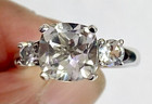 HSN Colleen Lopez Sterling Silver Cushion-Cut & Round White Topaz Ring Size 5 — photo 7