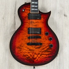 ESP USA Eclipse Guitar, Quilt Maple Top, EMG 57 / 66 Pickups, Tiger Eye Sunburst