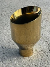 2.5" IDX5"X8" AUTHENTIC Double Wall Slant Stainless USA GOLD Exhaust Tip - 2587