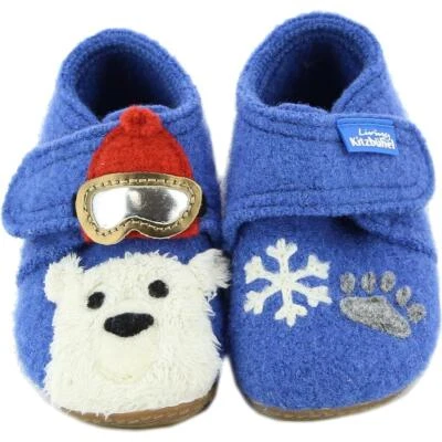 Living Kitzbühel 3411/558 Baby Hausschuh Eisbär Klett breiter Einstieg Gr.18-30
