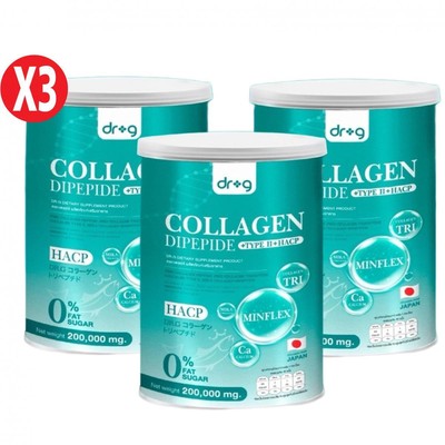 3X Dr.G Collagen 200,000 mg HACP No sugar Fat 0% Nourishes Beauty Skin [200g.]