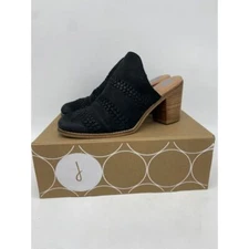 Journee Signature Mules Women 9 Black Huntly Casual Blocked Heels Slip On Ladies