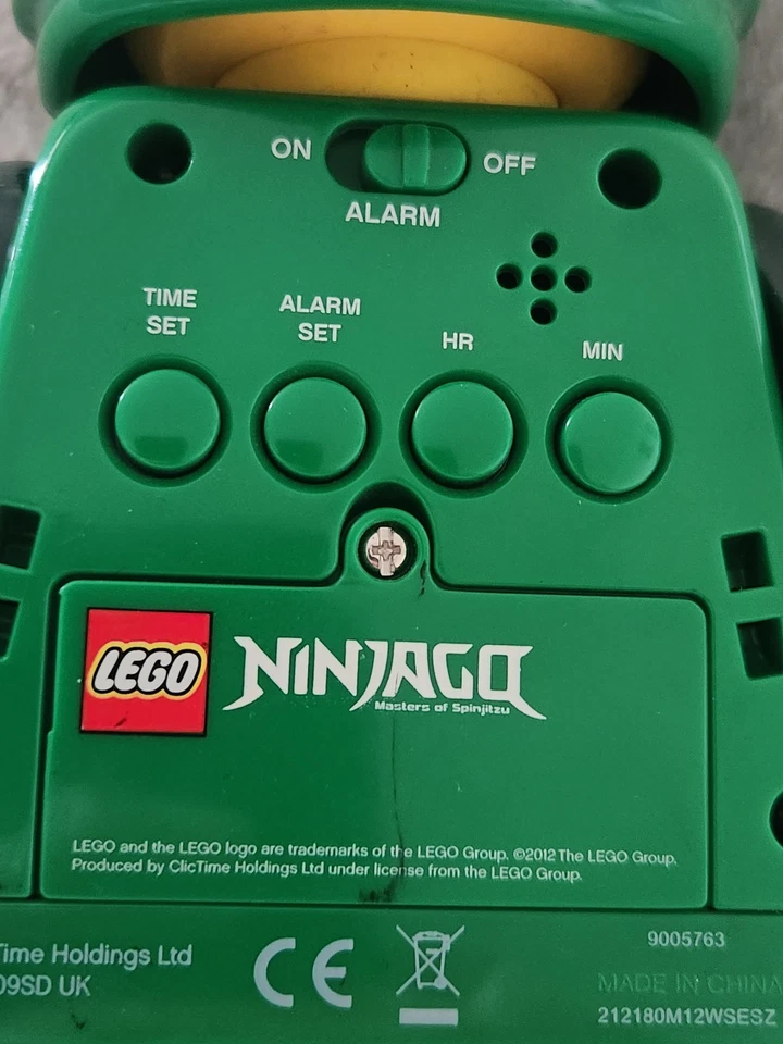 LEGO 9.5" Ninjago Sky Pirates Lloyd ZX Reloj Despertador 9005763 Probado Raro Retirado Foto 4 de 4