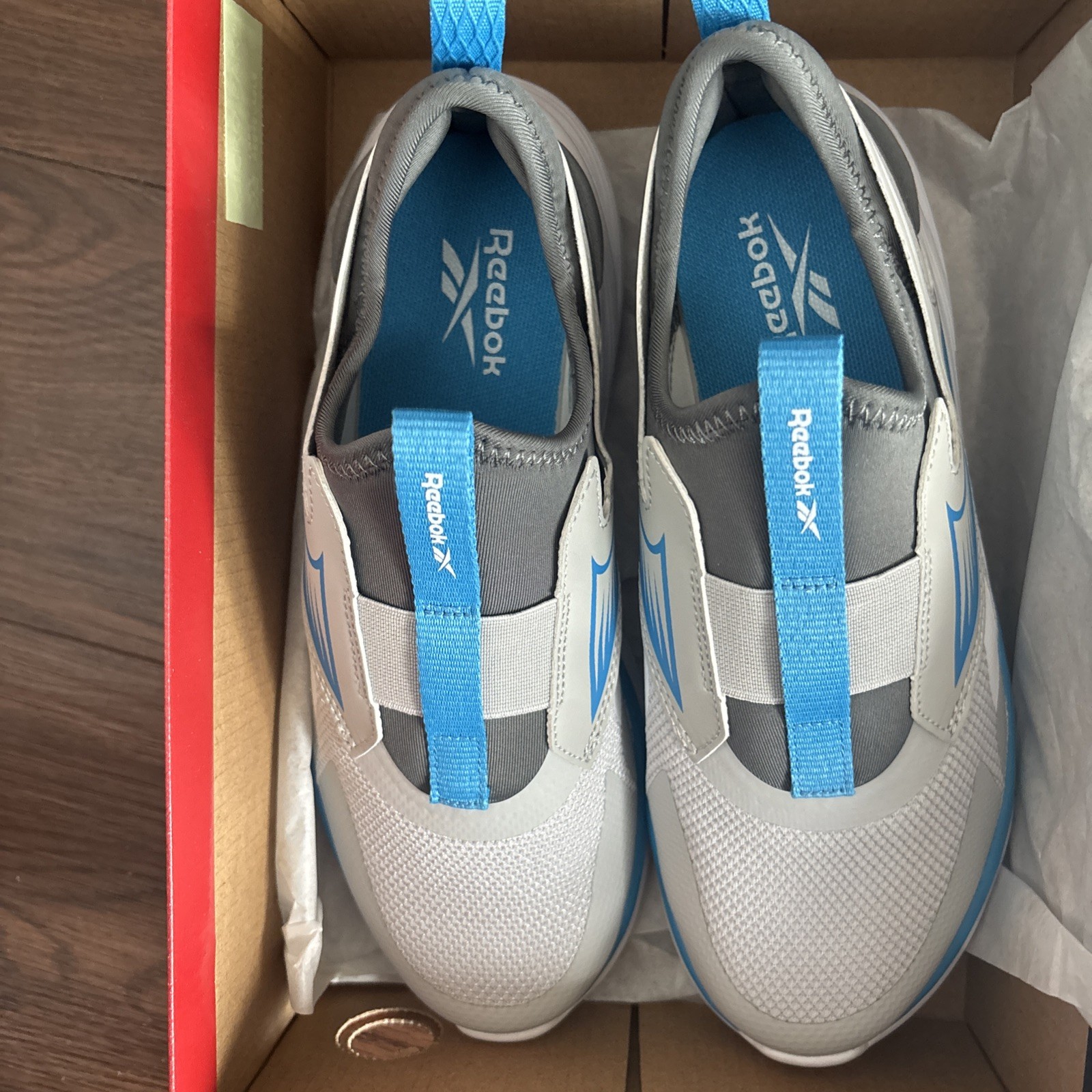 REEBOK Big Boys New Lite Spinner Sneakers DK LT Grey Aqua Shoes Kids Size US 6 M thumbnail 5