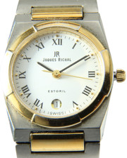 Jaques Richal Estoril Damenuhr 28mm Swiss Made Quarz ETA 956.412 Goldplattiert