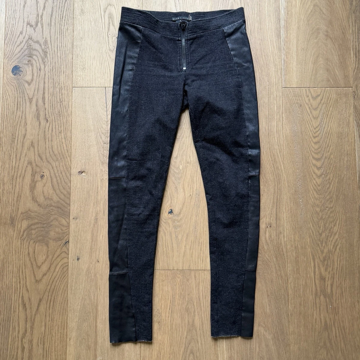 Alice + Olivia Black Leather Pants for Women for sale | eBay display picture 1