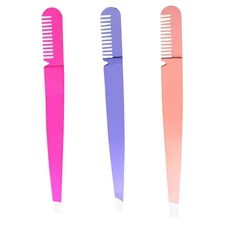 3 Pcs Eyebrow Tweezer Kit Stainless Steel Lash Tweeazers Tweezers