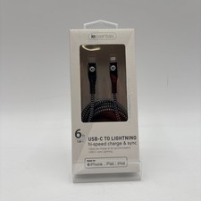 For iPHONE iPAD iPOD - BRAIDED 6FT LONG USB CABLE WIRE FAST CHARGER POWER CORD