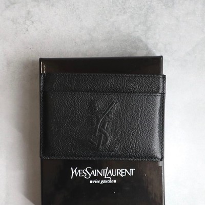 Yves Saint Laurent Rive Gauche Card Holder Leather Black 568986