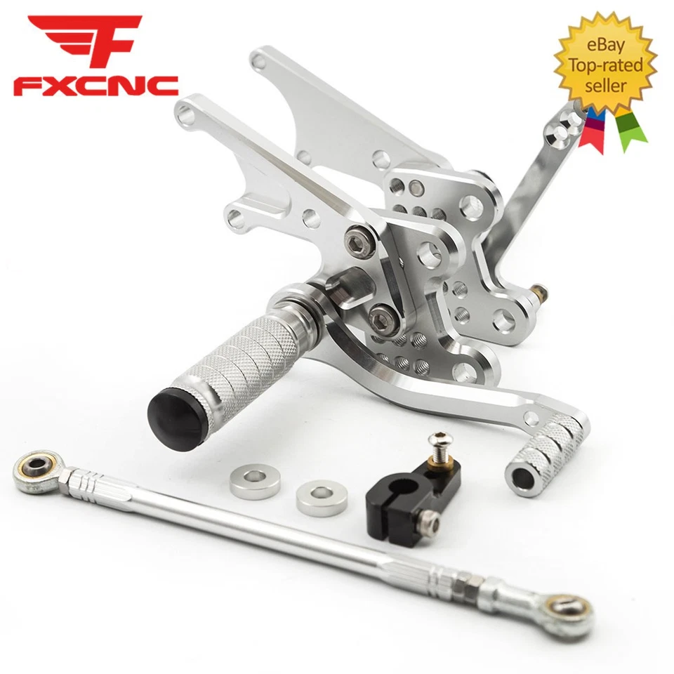 Para Kawasaki Ninja ZX14 ZZR1400 2006-2011 FXCNC Juego Trasero Pedales Aluminio Foto 4 de 4