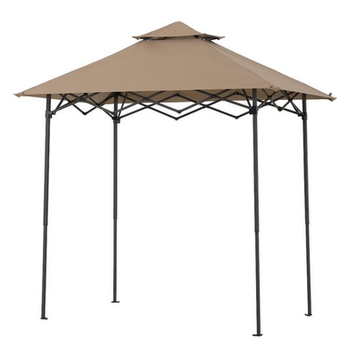 #ad #ad 8x5 ftPop up Grill Gazebo with Magnetic LED Light and Carrying Bag Brown $96.16