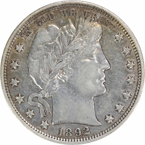 1892 Barber Silver Half Dollar Choice EF Uncertified #257