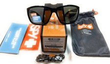 Spy Allure Sunglasses - Shiny Black - Happy Green Grey Polarized, Pre-owned