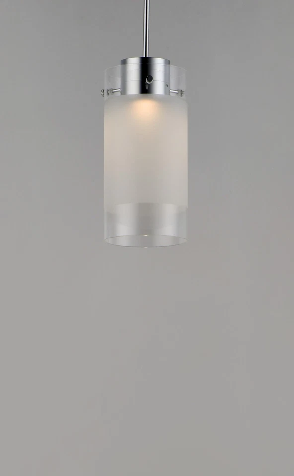 Maxim 10192CLFT Chrome Scope 12" Led Frosted / Clear Glass Pendant - Image 3 of 4