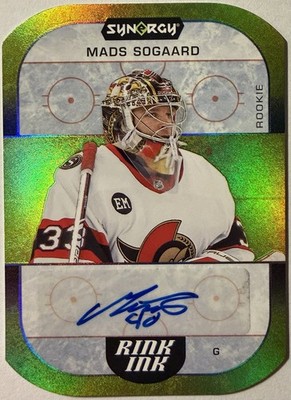 Mads Sogaard 2022-23 UD Rink Ink Auto#RIR-MS