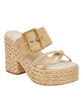  120 DOLCE VITA Edwina Platform Platform Slide Sandal Lt Natural Raffia 9.5 NWOB