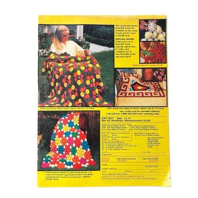 Vintage 1985 Vol 10 #5 Knit-Wit Advertisement Pattern Magazine Crochet Knit