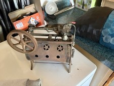 Vintage Stationary Metal Steam Engine Model w...