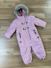 Topomini Kinder Mädchen Herbst Winter Schnee Ski Overall Rosa Gr 74 80 NEU