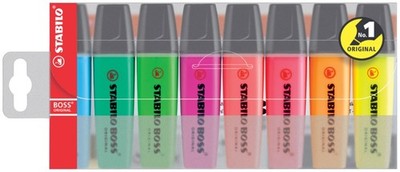 STABILO Textmarker BOSS ORIGINAL, 8er Kunststoffetui