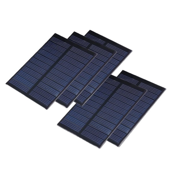 5X Solarpanel Solarzelle Solarmodul Panel Modul Polykristallin 5,5V 80Ma 84X61Mm-image