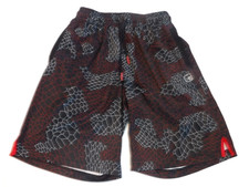 And 1 Drawstring Elastic Waist Pockets Black  Red Shorts Men's S - 10 Inseam