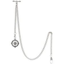 Stylish T-Bar Pocket Watch Keychain with Antique Design