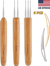 5Pcs Dreadlock Crochet Hook Dreadlocks Needle Weaving for Hair Braid Craft US