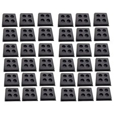  36 Anti-Vibration Pads - Heavy Duty All Rubber Isolation Pads - 2" x 2" x 3/4"