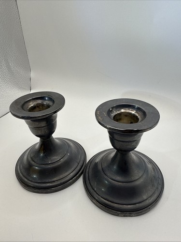 VTG Pair FISHER Sterling Silver Weighted Candlesticks 813