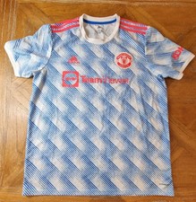 Manchester United 21/23 Adidas Teamviewer Blue Away Football Shirt XL Man U 