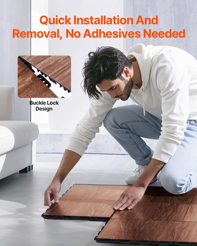 VEVOR Dance Floor Tiles, 12.4 x 12.4 in 9 Piece Interlocking Dance Flooring, - Picture 5 of 9