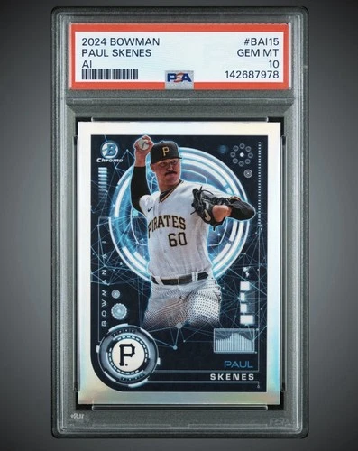 2024 Bowman Chrome Paul Skenes PSA 10 #BAI15 Ai Pirates RC Rookie GEM MIN