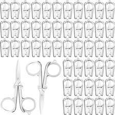 50 Pcs Small Stainless Steel Folding Scissors Mini Pocket Craft Cutter Travel
